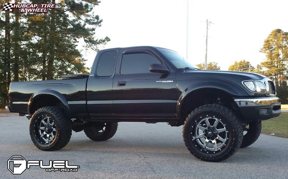 vehicle gallery/toyota tacoma fuel maverick d260 0X0  Chrome with Gloss Black Lip wheels and rims